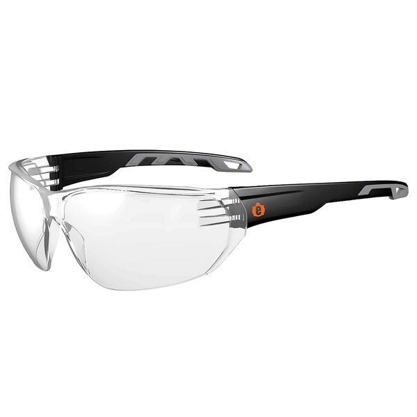 Skullerz By Ergodyne Anti-Fog Clear Lens Matte Black Frameless Safety Glasses VALI-AF